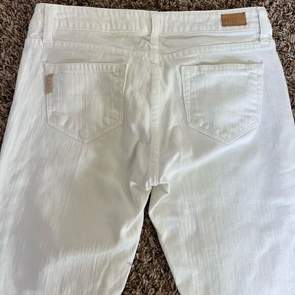 Paige Skyline Ankle White Jeans - Picture 7 of 13